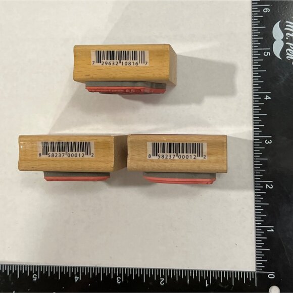 Halloween Rubber Stamp Set Witch Theme HAt Broom Spider Doodle Me Pink - Picture 3 of 4